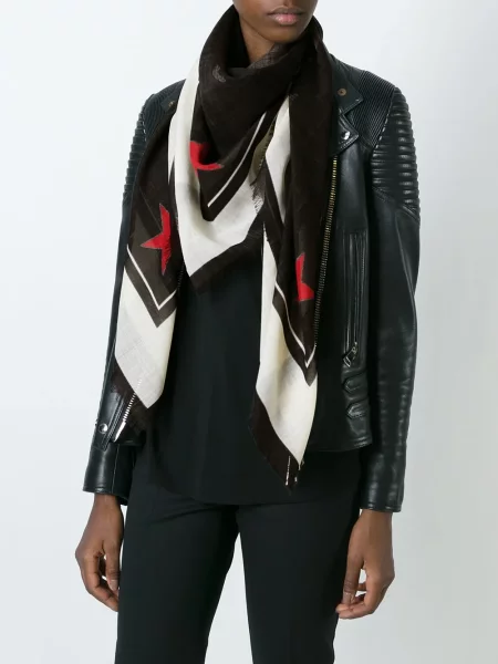 Fular Givenchy cu imagine negru