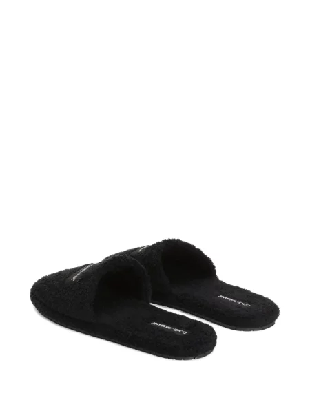 Papuci de casă Dolce & Gabbana din material terry negru