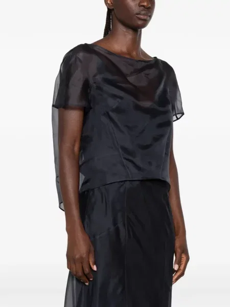 Top Max Mara de mătase albastru