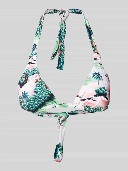 Góra bikini z nadrukiem na całej powierzchni Tommy Hilfiger biały