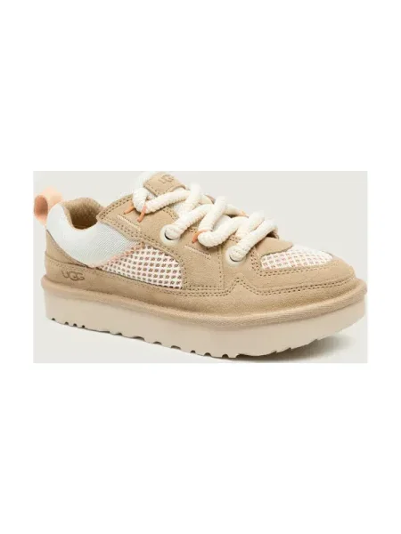 UGG Sneakers W LO LOWMEL MESH | piele întoarsă bej