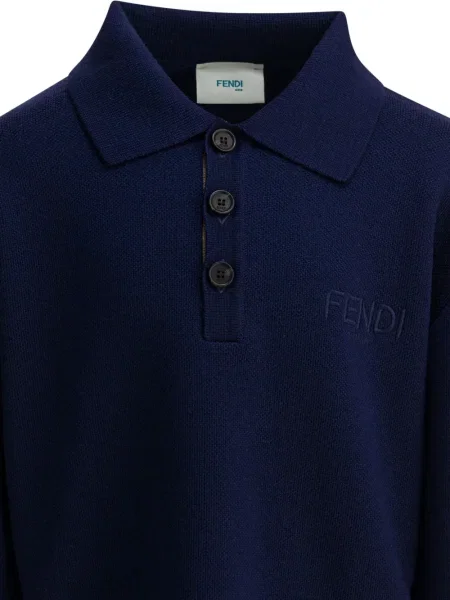 Поло тениска Fendi синьо