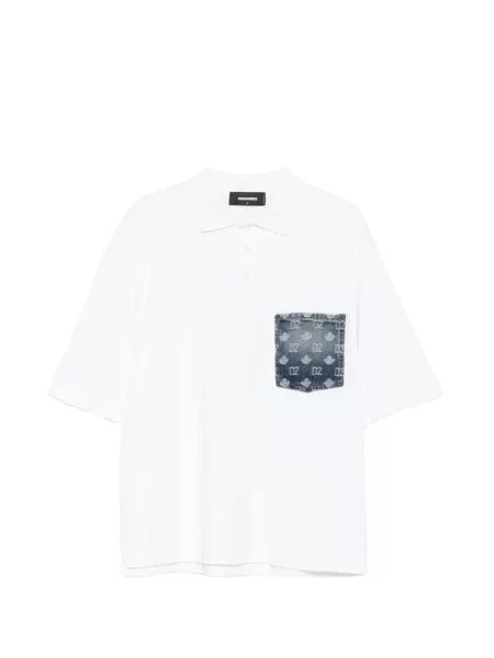 Tricou polo Dsquared2 alb