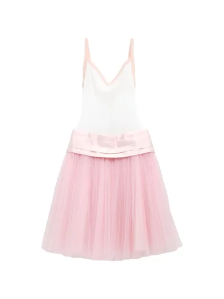 Rochie mini August Barron cu decolteu în V din tul roz
