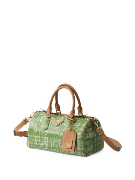Top Prada din piele verde