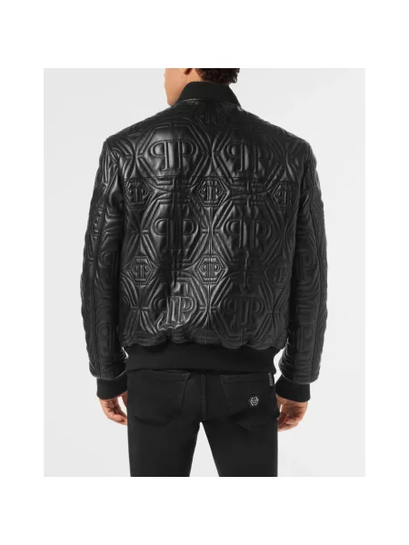 Kurtka skórzana Philipp Plein czarna
