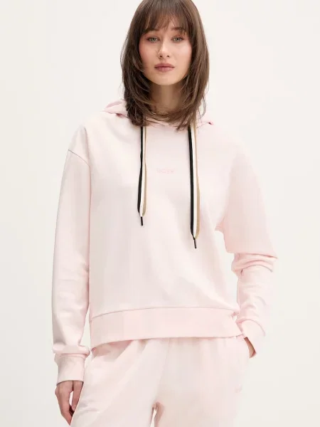 BOSS hanorac de loungewear pentru femei CP Stripe Hoodie roz