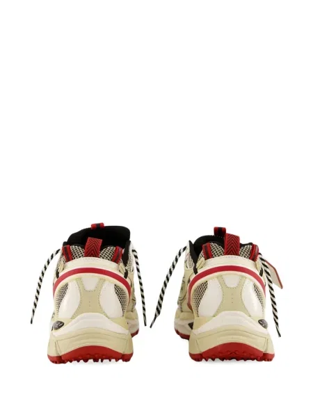 Sneakerși Off-white cu șireturi din dantelă alb