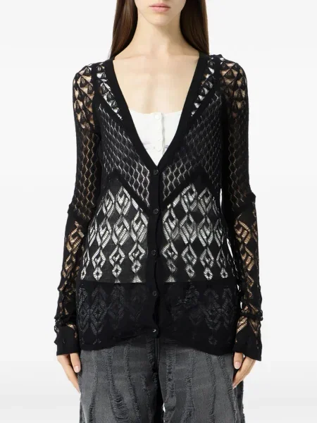 Cardigan Blumarine cu decolteu în V negru