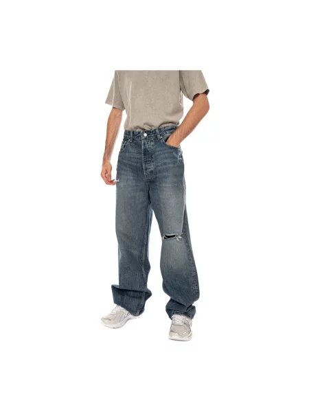 Szerokie jeansy Tommy Hilfiger niebieskie