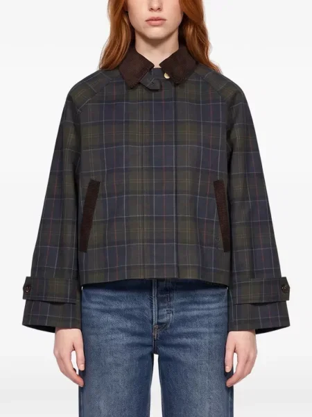 Карирано яке Barbour зелено