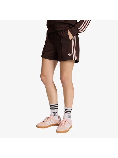 Pantaloni scurți adidas Firebird Classic Shorts Aurora Coffee/ Sandy Pink L roz