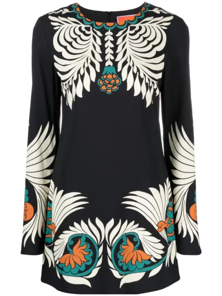 Rochie mini La Doublej cu imagine de costum negru
