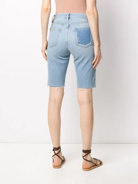 Pantaloni scurți din denim Frame albastru