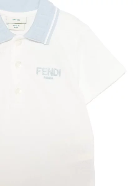 Koszulka polo dziecięca Fendi biała