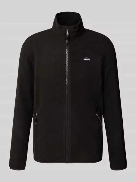 Kurtka z polaru ze stójką Superdry czarna