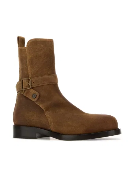 Botki Burberry skórzane brązowe