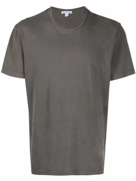 Tricou James Perse cu decolteu rotund verde