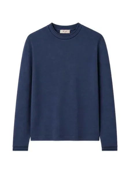 Lung tricou Retori cu decolteu rotund albastru