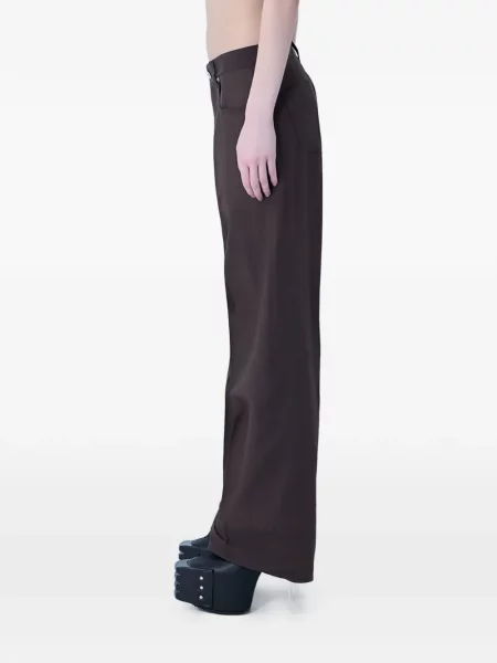 Pantaloni Rick Owens de lână maro