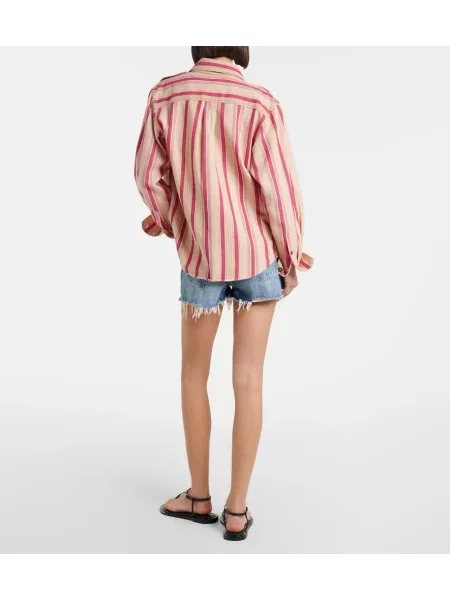 Pantaloni scurți din denim Frame albastru