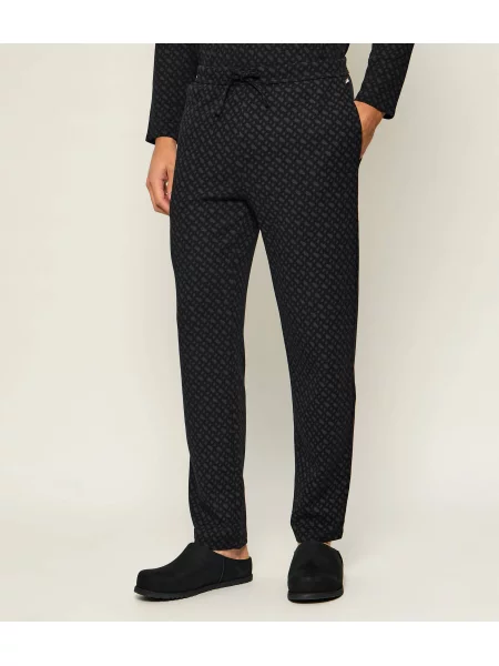 BOSS BLACK Pantaloni de pijama Aop negru