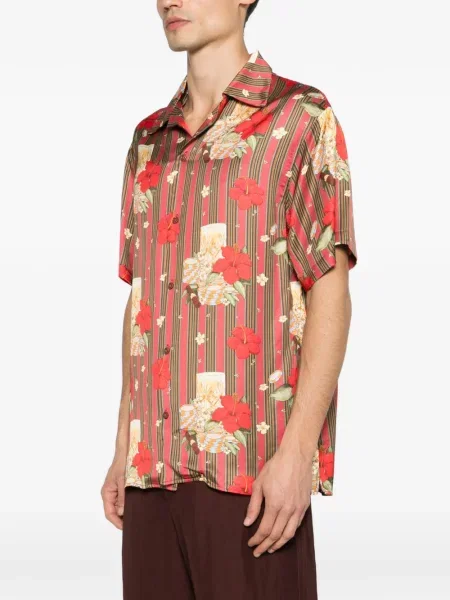 Pruhovaná košile Drôle De Monsieur růžová