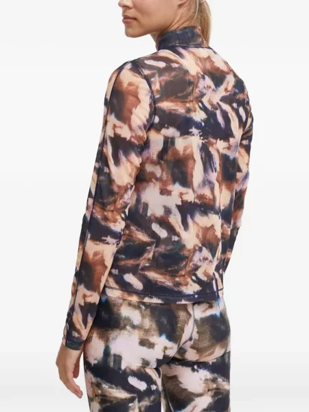 Tricou Casall cu imagine cu imprimeu abstract maro