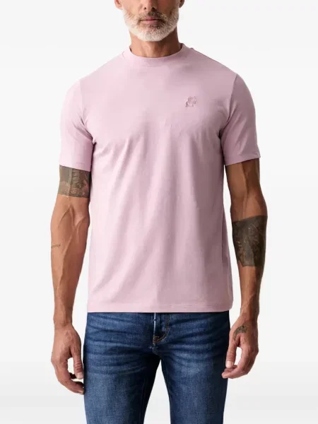 Tricou Karl Lagerfeld cu broderie roz