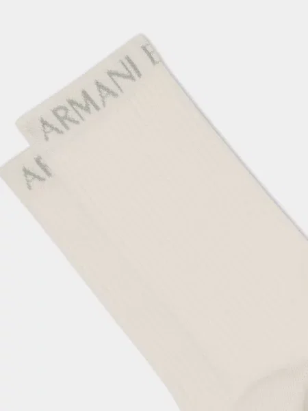 Armani Exchange Шкарпетки Молочний Бавовна/поліамід