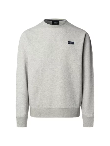 Pulover Hackett London cu decolteu rotund gri