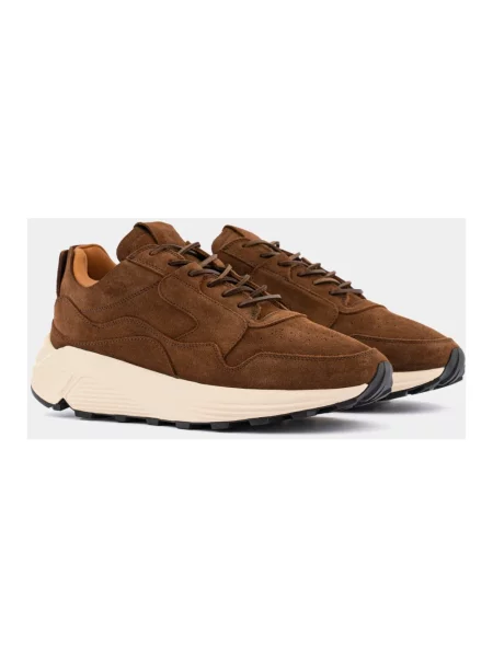 Sneakersy Buttero skórzane brązowe