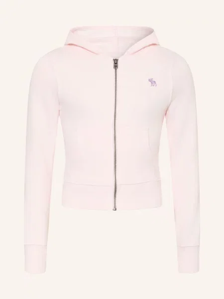 Abercrombie & Fitch Mikina světle růžová / světle fialová