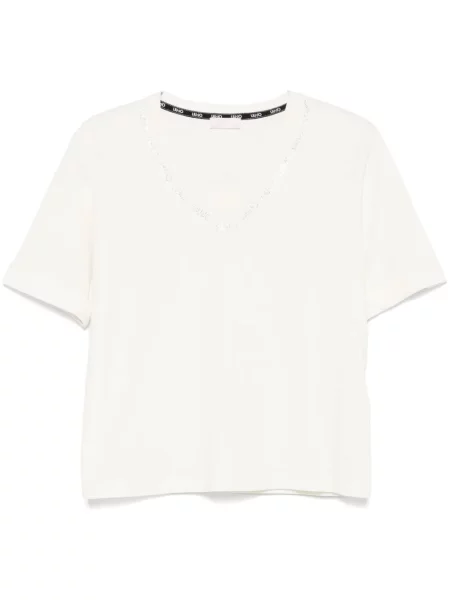 Tricou Liu Jo de cristal alb