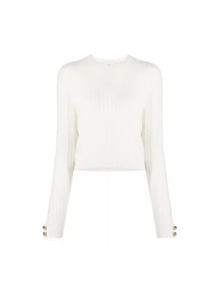 Sweter Chiara Ferragni Collection wełniany pleciony biały