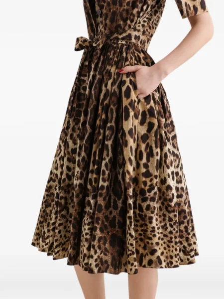 Rochie tip cămașă Dolce & Gabbana cu imagine din poplin