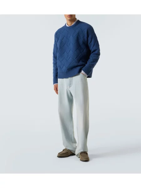 Pulover Bottega Veneta de lână albastru