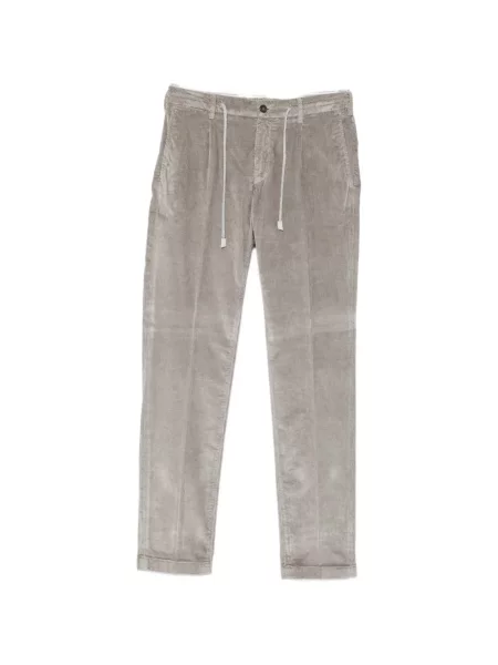Pantaloni Eleventy de catifea cord cu cordon gri