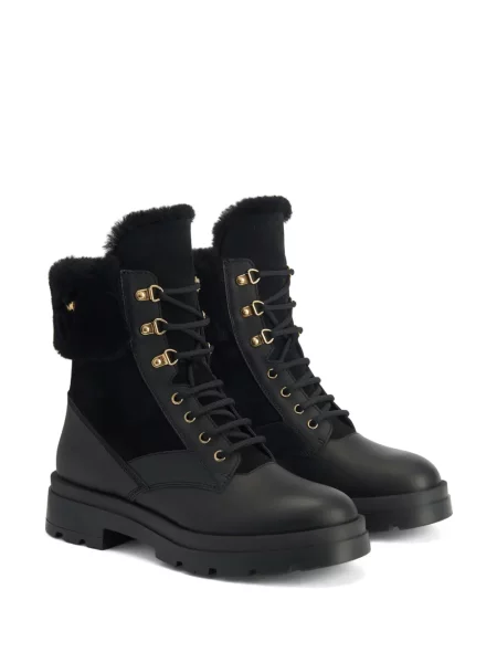 Kožené kotníkové boty Giuseppe Zanotti černé