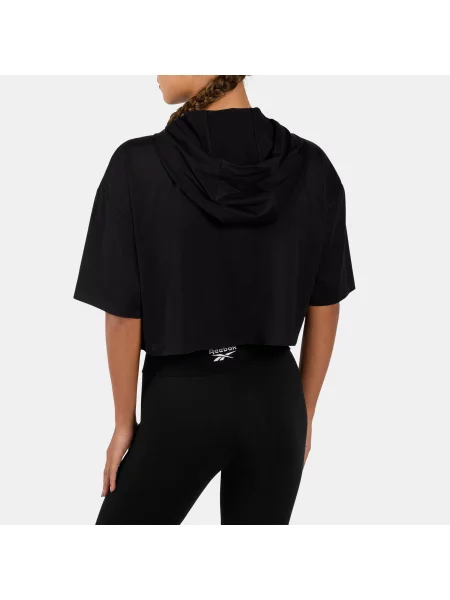 Reebok krótka bluza z kapturem Labunisex Black Size: czarna
