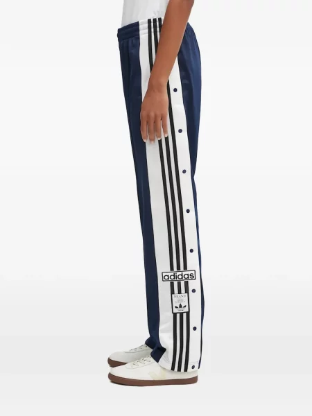 Pantaloni Adidas tricotate cu autograf alergare albastru
