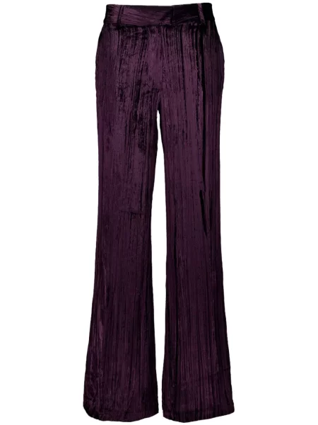 Pantaloni Paula de catifea violet