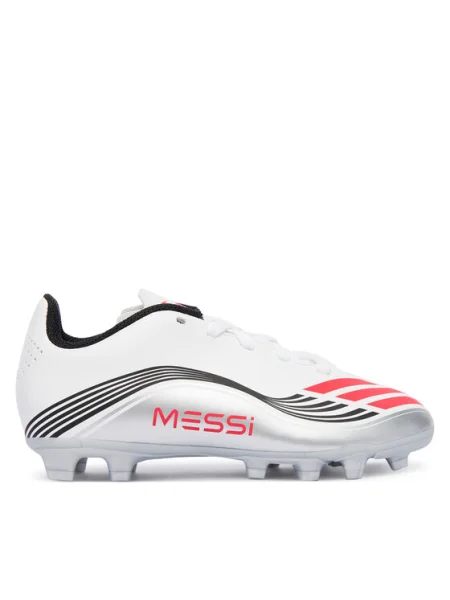 Adidas Ghete pentru fotbal Messi Club alb