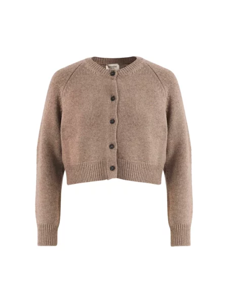 Dzianinowy sweter Weekend Max Mara brązowy