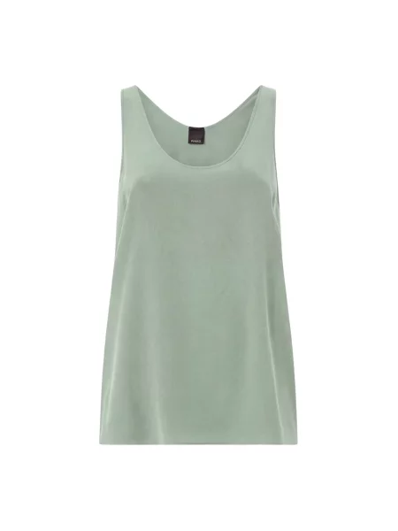 Lniany top Pinko zielony