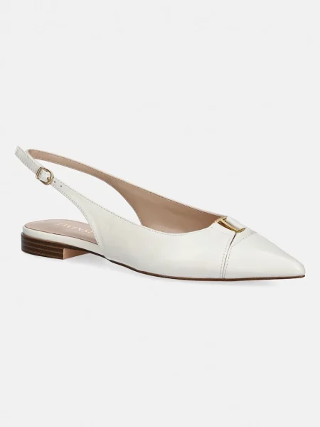 Usnjene balerinke Twinset bež