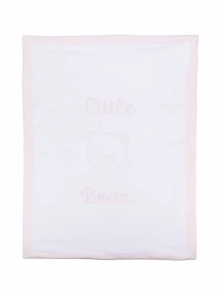 Чанта Little Bear бродирана бяло