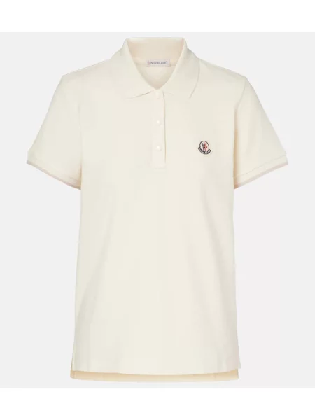 Polo Moncler alb