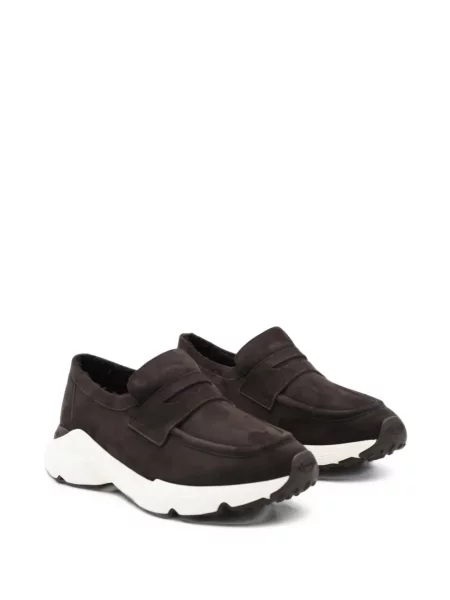 Pantofi loafer Tod's din nubuc maro