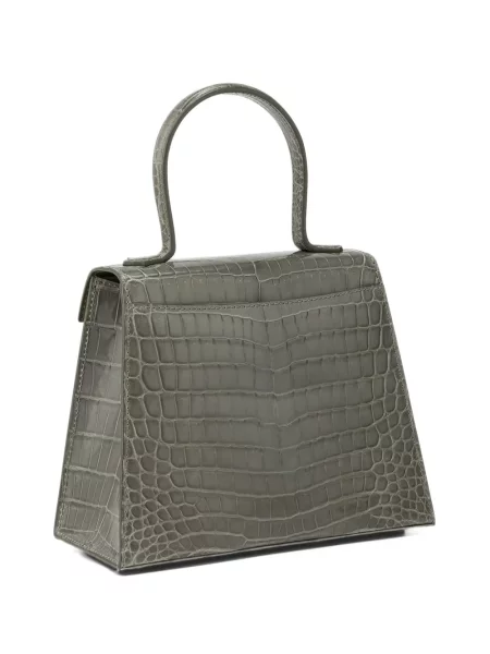 Geantă shopper Kwanpen din piele gri